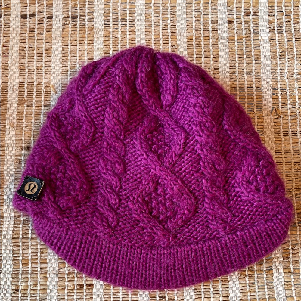 Lululemon Purple Knit Beanie With Brim